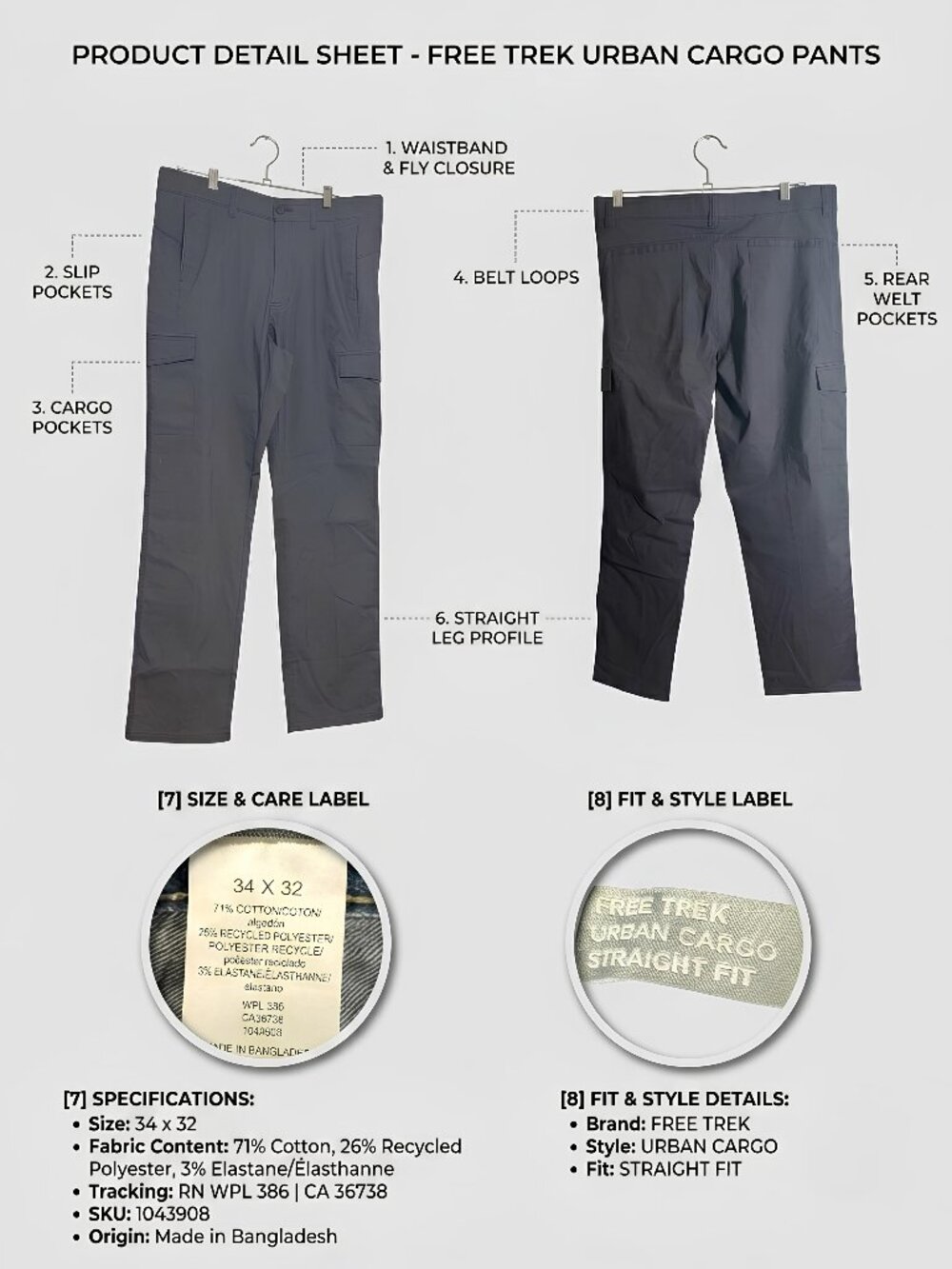 FREE TREK URBAN CARGO PANTS